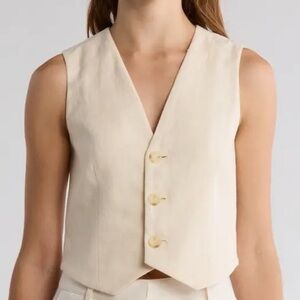 A.L.C. Maxwell Linen & Cotton Vest NWT Sz 2